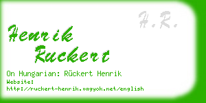 henrik ruckert business card