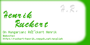 henrik ruckert business card